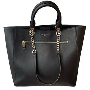 Karl Lagerfeld large chain strap handle Saffino leather